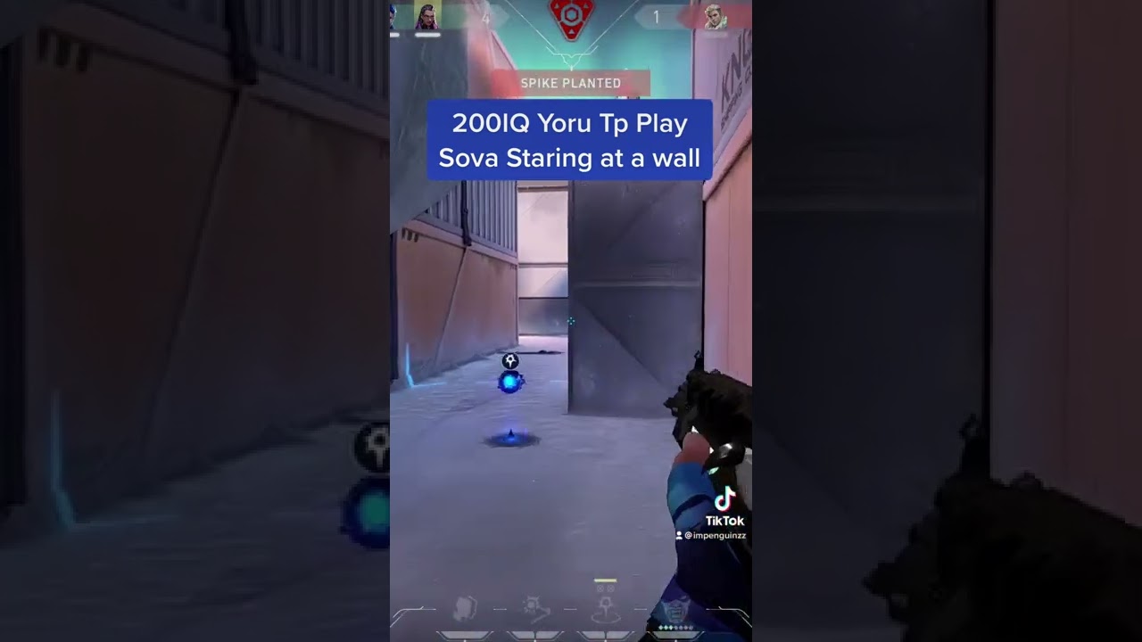 200IQ YORU TP REALLY MADE SOVA STARE AT A WALL 😈 #valorant #shorts #valorantclips s#outplay