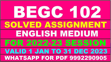 begc 102 solved assignment 2022-23 in english | begc 102 solved assignment 2022-23 | begc 102 2023