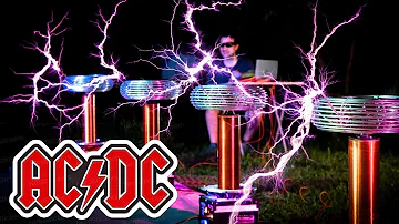 AC/DC - Thunderstruck, but with Tesla Coils