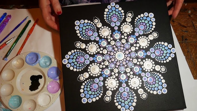 How To Paint Dot Mandalas #23 PASTELS Full Step by Step Tutorial