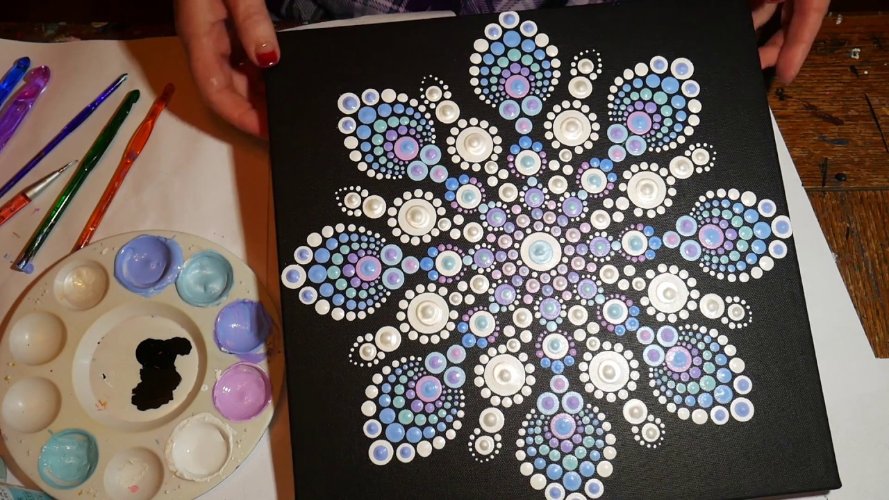 How to paint dot mandalas with Kristin Uhrig-#29 Snowflake 