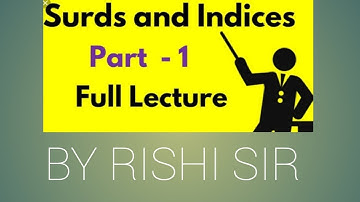 L4 - PART 1 INDICES & SURDS#घातांक एवं करणी#BY RISHI SIR #AFO#BOB