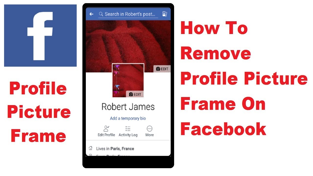 How to remove frame from facebook profile picture on iphone