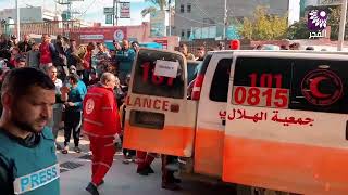 جراء القصف الاسرائيلي المستمر ... اصابات تصل مستشفى ناصر في خانيونس