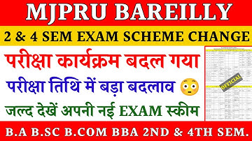 Mjpru exam scheme changed 2023 | Revised exam scheme 2023 mjpru | 2nd & 4th sem exam schedule mjpru