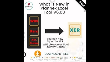 Plannex Excel Tool v6.00| Resources Pool to XER | Activity Codes to XER