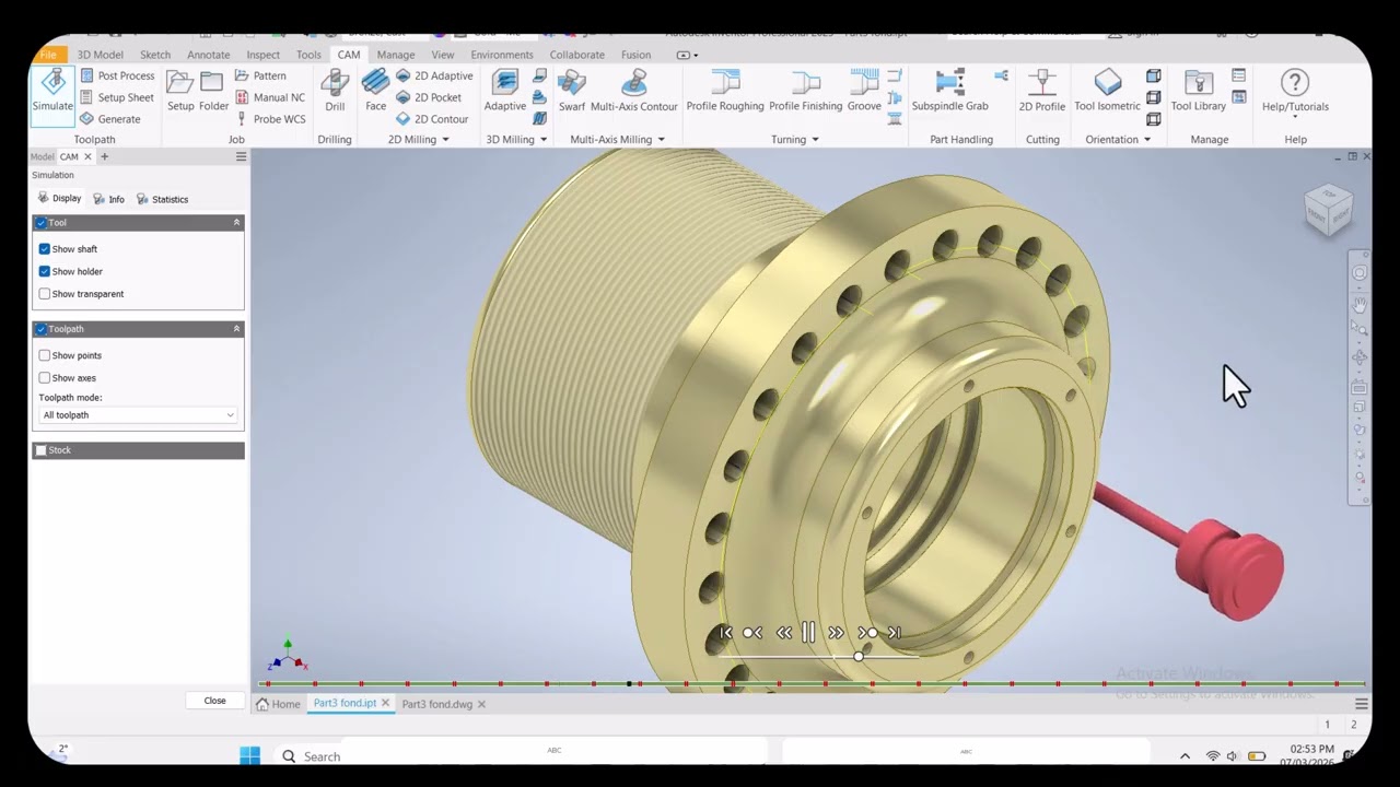 Autodesk Inventor Cam Ultimate Drilling Tutorial