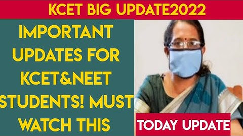 KCET todays updates2022 KCET RD number study details RD editing option important updates2022 |#kcet
