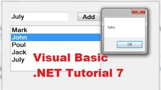 Visual Basic .NET Tutorial 7 - How to use a Listbox in VB.NET