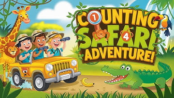 "Counting Safari Adventure! 🦁 Learn 1-10 with Jungle Animals | Let’s Count to 10 on a Jungle Safari!