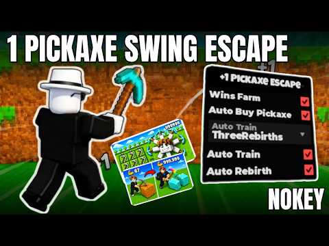 ⛏️ +1 Pickaxe Swing Escape Script (2026) | Fast Wins &amp; Full Feature Showcase