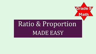 Ratio Proportion Explained