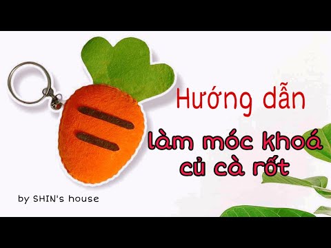 Cách làm móc khoá VẢI NỈ hình cà rốt | carrot-shaped key chain || by SHIN’s house. | Foci