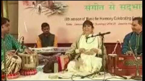 II GHAZAL BASED ON RAAG BAGESHRI II PRESENTED BY PADAMSHRI SOMA GHOSH II