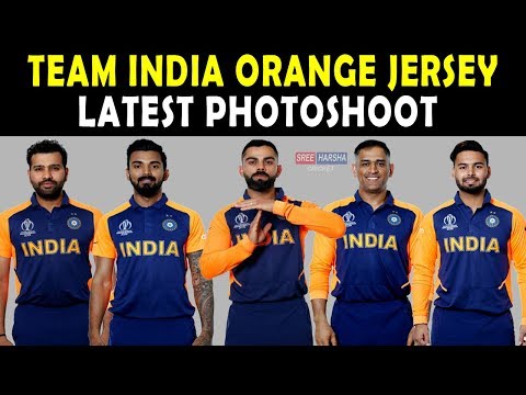 orange colour indian cricket team jersey