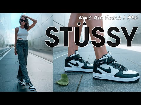 STUSSY NIKE AIR FORCE 1 MID FOSSIL REVIEW & ON FEET - JUST AS GOOD AS THE  ORIGINAL? 