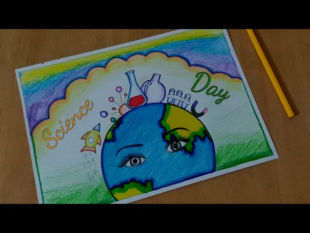 National Science Day 2021 in India Poster| National Science Day Drawing Easy  | Science Drawing Ideas | National Science Day is celebrated in India on 28  February each year to mark the