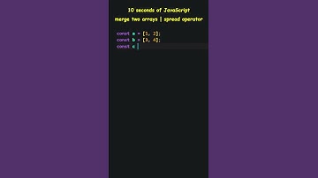 JavaScript Shorts · Merging Two Arrays Using Spread Operator