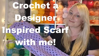 Miu Miu designer inspired granny stitch scarf tutorial | BEGINNER FRIENDLY