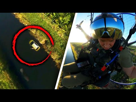 Paraglider Helps Rescues Woman From Canal