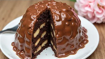 The fastest homemade chocolate dessert without baking! No flour or gelatin!