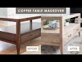 Coffee Table Makeover | How to refinish a coffee table or any wood furniture