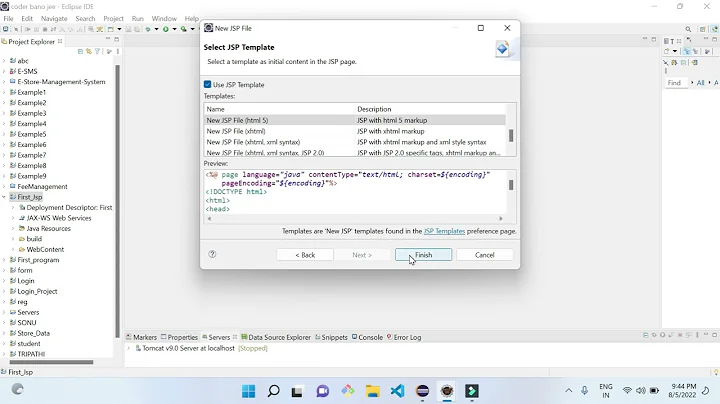 Create your first JSP Page on Eclipse | How do I create a new JSP Page in Eclipse?