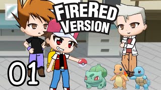 Pokemon Fire Red animação, escolhendo o pokemon Inicial.