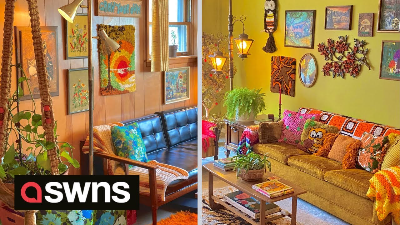 US woman decorates her ENTIRE HOUSE in the style of the 70s | SWNS ...