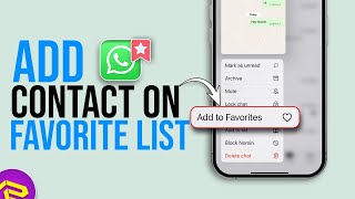 How to Add Contact to Favorites List on WhatsApp iPhone | Quick WhatsApp Contact Tips
