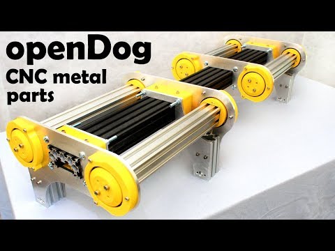 openDog Dog Robot #4 | CNC Metal Parts | James Bruton