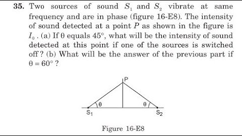Two sources of sound and vibrate at same frequency and are in phase (figure ). The intensity of so