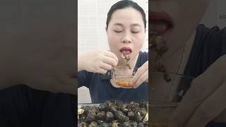 #mukbang ốc bưu hấp sả chấm mắm sả gừng siêu ngon