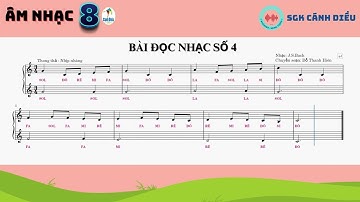 BÀI ĐỌC NHẠC SỐ 4 | LỚP 8 | SGK CÁNH DIỀU