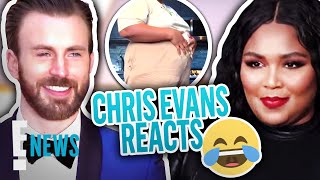 Chris Evans Reacts to Lizzo Jokingly Pregnant With His Baby | E! News