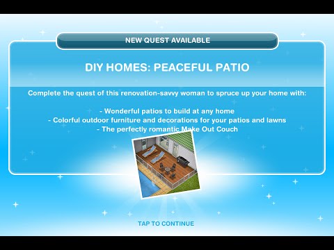 Sims Freeplay | Peaceful Patio Quest | Dream Homes Update 2