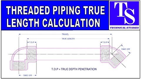 THREADED PIPING - PIPE TRUE LENGTH CALCULATION TUTORIAL.