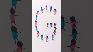 Easy 3D G Letter Drawing Tutorial 🎨 #Shorts