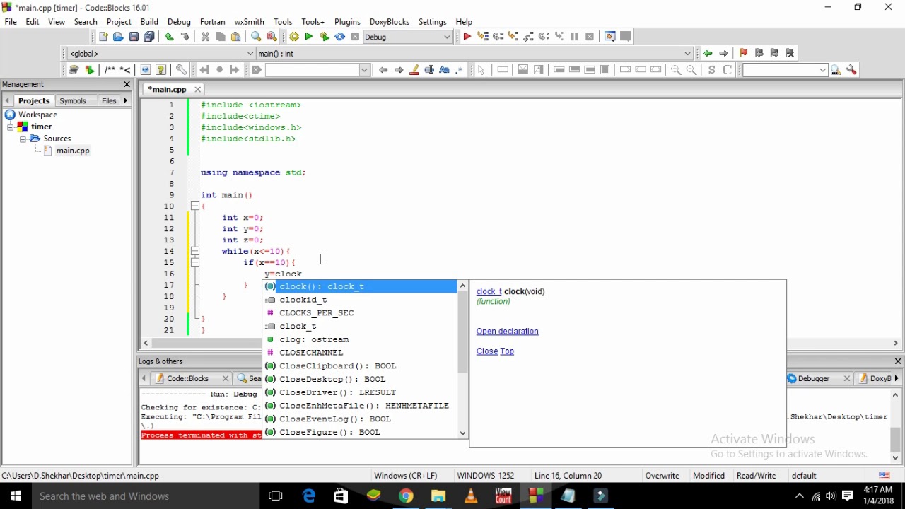 Timer in C++ - by GhoUL - YouTube