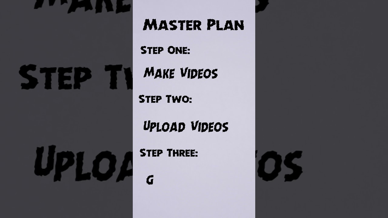 My Master Plan