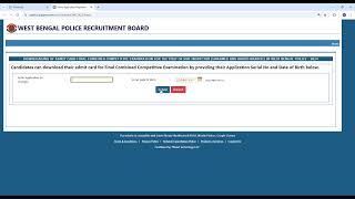 WBP SI mains admit| Online Application Registering System|Bk Education