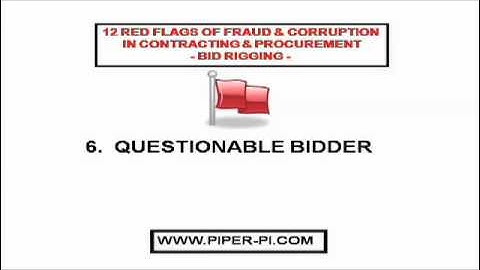 Bid Rigging 12 Red Flags Contract Procurement