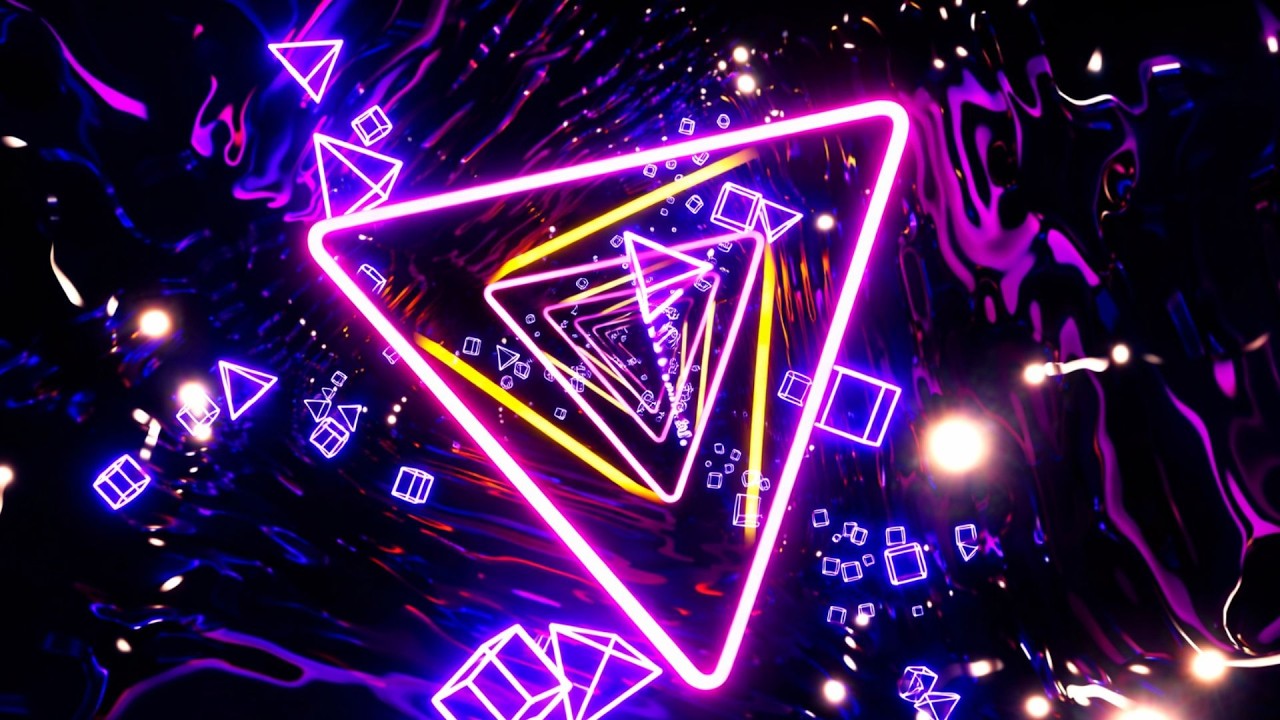 🔷 4K Screensaver – Futuristic Neon Flow – DJ Visual Loop (No Sound)