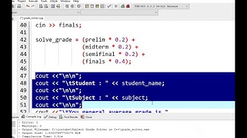 Subject Grade Solver in C++