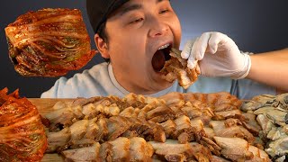 싱싱한 굴과 돼지고기, 김치의 조합 굴보쌈 먹방 리얼사운드 Social Eating Mukbangeating Show