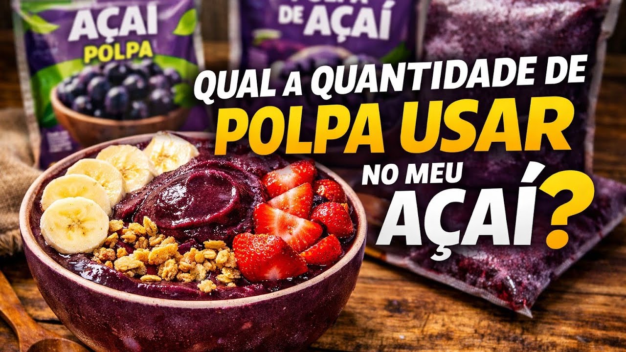Qual quantidade correta de polpa usar no açaí /@guiadosorveteiro 