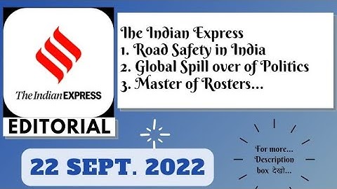 22nd September 2022 | Gargi Classes The Indian Express Editorials and Ideas Analysis | By R.K. Lata
