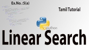 Ex.No. #5(a)  LINEAR SEARCH (Tamil)