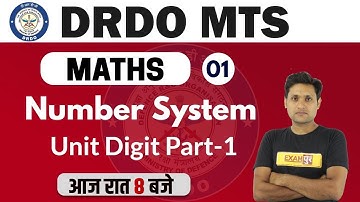 DRDO MTS || Maths || By Manjeet sir || Class 01 || Number System Unit Digit Part-1