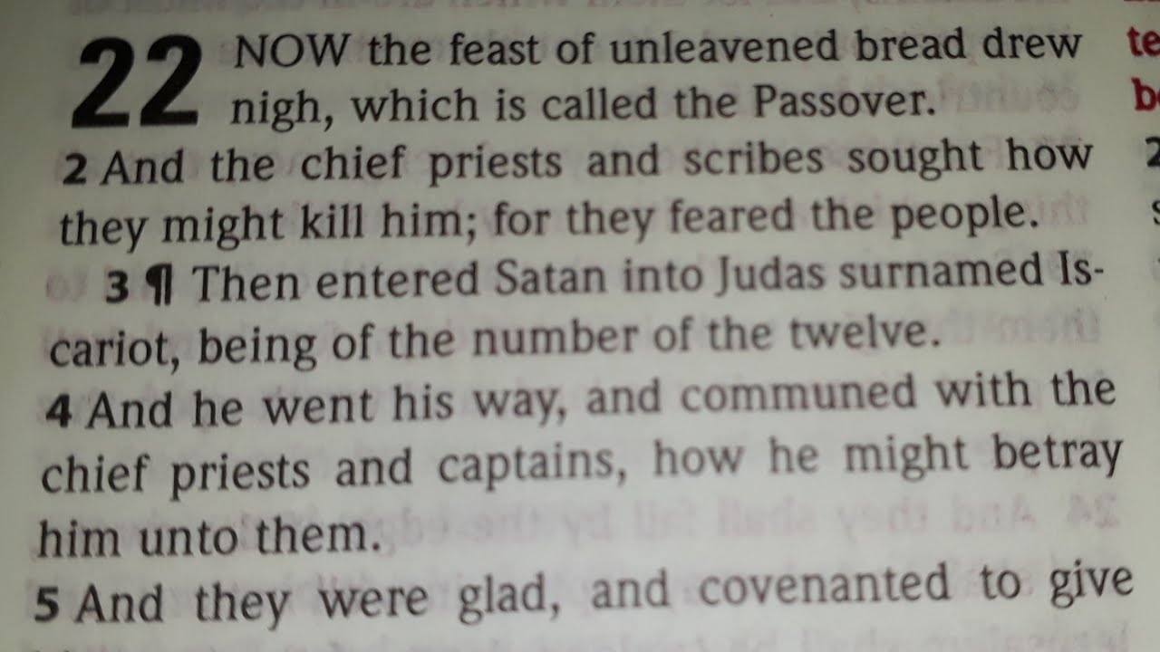 Luke 22 | Holy Bible King James Version - YouTube